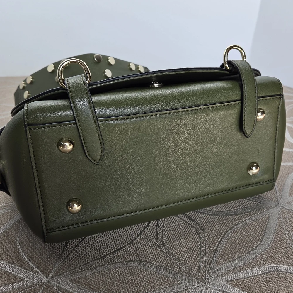 SZone Leather Olive Green Shoulder Bag!